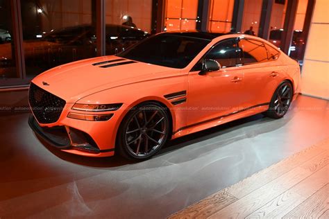 New 2025 Genesis G80 Magma Special Visits New York City, Dares You To Find a Hotter Sedan ...