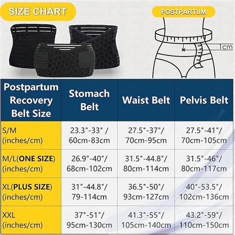 3 in 1 Postpartum Belly Wrap - Recovery Belly/Waist/Pelvis Belt Black ...