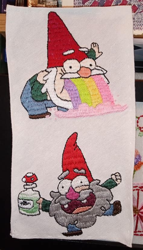 Gravity falls gnomes : r/Embroidery