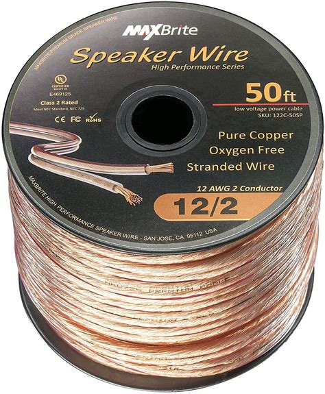 Snapklik.com : 50 Ft. Spool High Performance 12 Gauge Speaker Wire