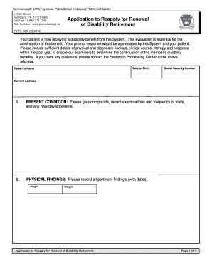 Application To Re Apply For Renewal Of Disability Retirement - Psers ...