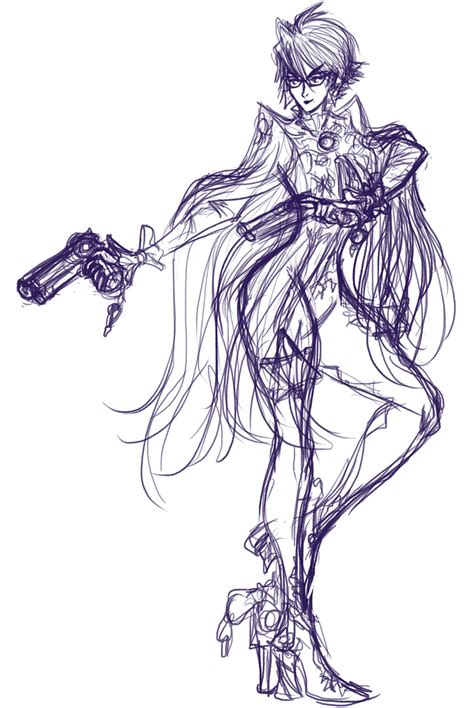 Download Bayonetta Sketch Art Wallpaper | Wallpapers.com