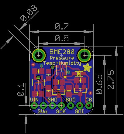 BME280 Digital Sensor 3.3V Breakout Board - I2C and SPI | ThinkRobotics ...