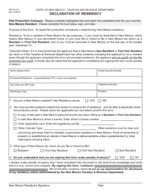 Print Out For Residency New Mexico Form - Fill and Sign Printable ...