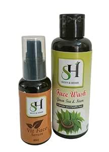 SNIFF AND HERBS Neem and Alovera Face Wash + Vit Face Serum | All Skin ...