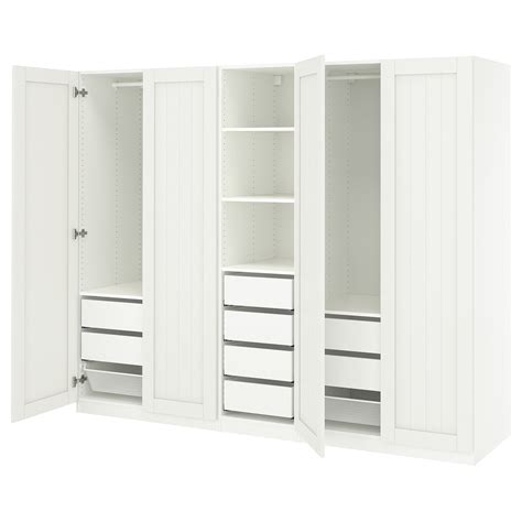 PAX / GULLABERG wardrobe combination, white/white, 250x60x201 cm (983 ...
