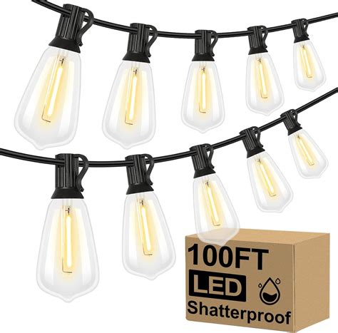 Brightever LED Outdoor String Lights 100FT Patio India | Ubuy
