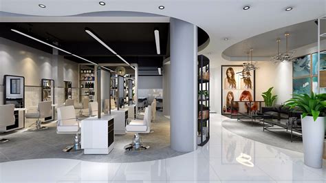 360平米美发店装修设计案例-美容医疗设计装修-臻翰装饰