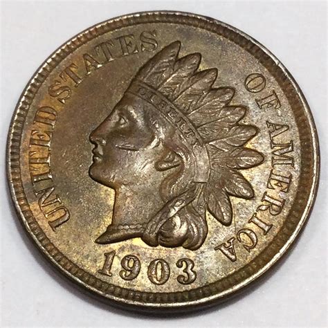 1903 Indian Head Penny Beautiful Uncirculated Coin | Property Room