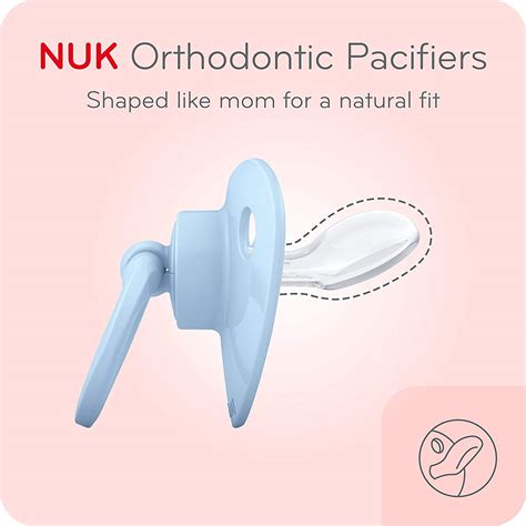 NUK Orthodontic Pacifiers, Purple, 18-36 Months, 2-Pack - BabyPro
