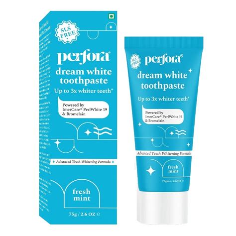 Buy Perfora Dream White Fresh Mint Flavour Toothpaste 75 gm | 19 ...