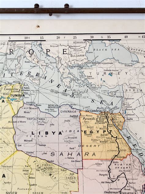 Vintage Pull Down Map of Africa, 1939 George F Cram - Etsy