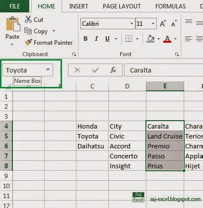 Image result for Excel Creating Drop Down Box