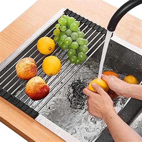 Buy GLOBAL LOCAL Over The Sink Dish Drying Rack, Stainless Steel ...