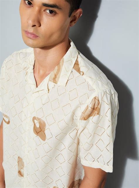 Buy URB_N Men Schiffli Resort Shirt Online at just Rs. 999.0 ...