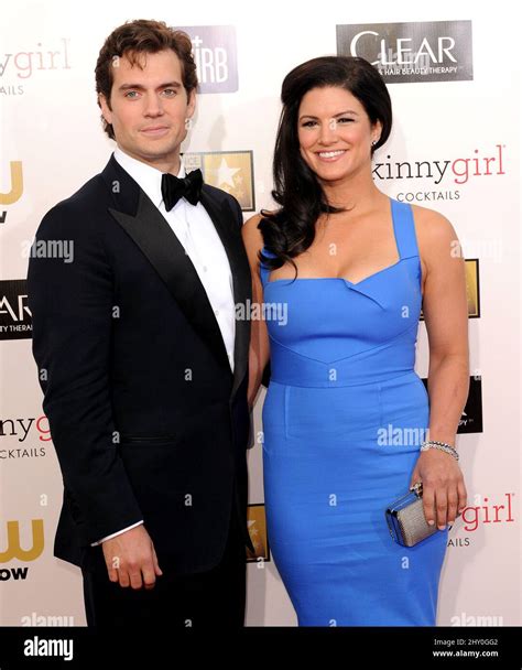 Henry Cavill and Gina Carano arriving for the 2013 Critics Choice Movie ...