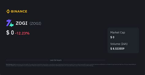 ZOGI Price | ZOGI Price Index, Live Chart and INR Converter - Binance