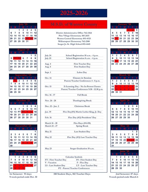 M.S.D. of Warren County Calendar 25-26 Revised [PDF] - EduCounty