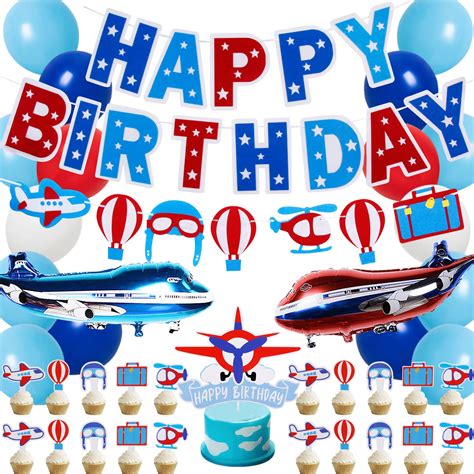 Buy Airplane Birthday Party Decorations Supplies for Time Flies, Up up ...