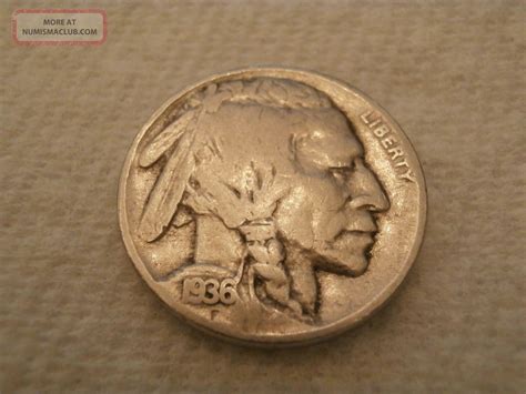 1936 Buffalo Or Indian Head Nickel F