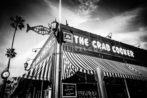 Wall Art Print of The Crab Cooker Newport Beach Black and White Photo ...