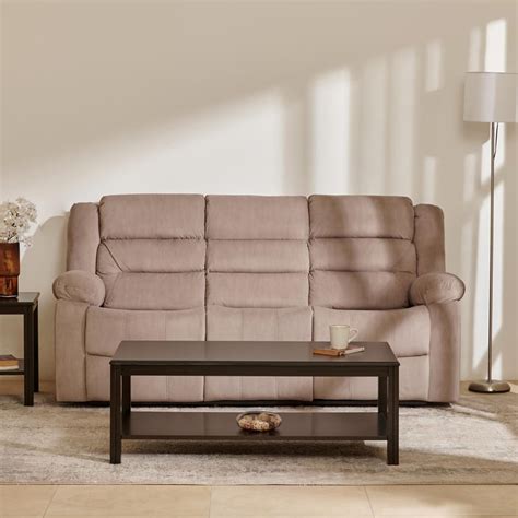 Buy Cairo NXT Fabric 3-Seater Recliner - Beige from Home Centre at just ...