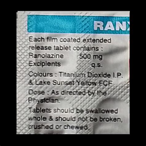 RANX 500MG TABLET 15'S Price, Uses, Side Effects & Substitutes | Medkart