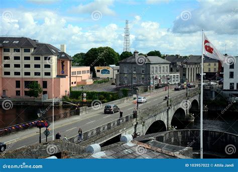 Bridge Over River Shannon, Athlone, Ireland Editorial Photography ...