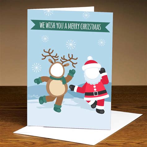 Buy and send Personalised Rudolph & Santa Dance Christmas Card online ...