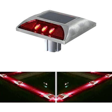 hardoll Solar Road Stud Light /Rechargeable6 LED Lamp Waterproof ...