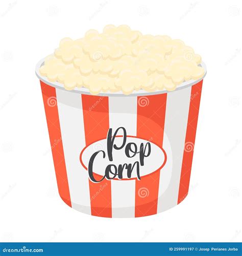 Pop Corn Sign Emoji Icon Illustration. Popcorn Box Vector Symbol ...