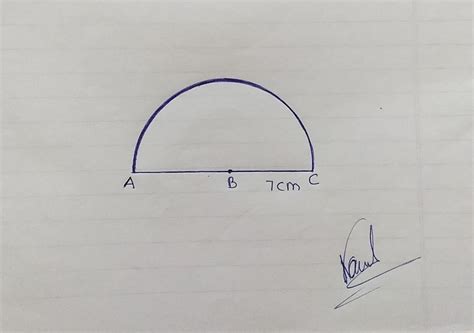 A particle moves in a semicircular path of radius 7m from the point A ...