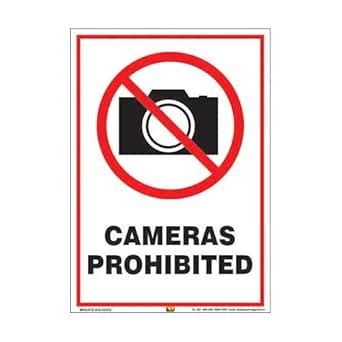 Mr. Safe - Cameras Prohibited Sign Eco Vinyl Sticker A4 (8.25 inch X 11 ...