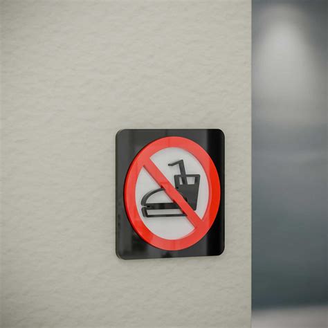 Outside Food Not Allowed - Layered 3D Prohibition Sign | 5×5 inch ...