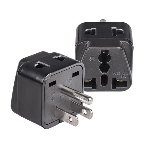 OREI India to USA, Philippines & More (Type B) Travel Adapter Plug - 2 ...