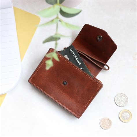 Ginny Leather Credit Card and Coin Wallet, Tan | The Leather Store