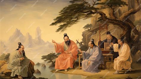 Premium Photo | Ancient Chinese philosophers discussing wisdom