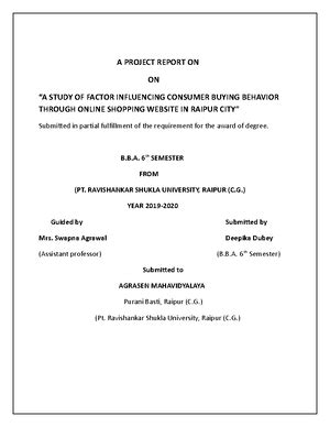 Manual- Mini Project-1 - Guidelines, Procedures and Rules for MBA -MINI ...