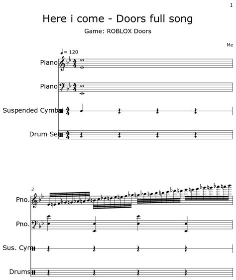 Here i come - Doors full song - Sheet music for Piano, Suspended Cymbal ...