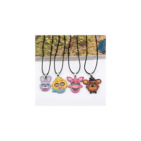 Buy FNAF Pendant Necklace Freddy Fazbear, Chica, Bonnie, Five Nights at ...