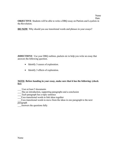 Image result for DBQ Topic Sentence Examples