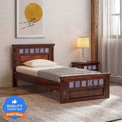Flipkart Perfect Homes PureWood Sheesham Solid Wood Single Bed Price in ...