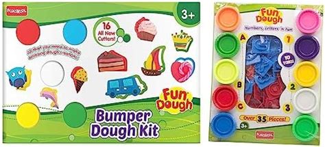 Buy Fundough - Bumper Dough Kit, Shaping and Sculpting, Multi-Colour ...
