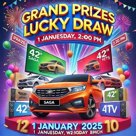 Grand Prizes Lucky Draw For year 2024 , Cat Supermarket , Kota ...