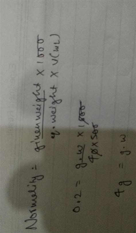 0.2 normalrity of NaOH present in 500ml of water. Calculate the weight ...