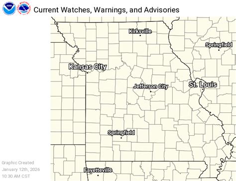 State of Missouri Weather Dashboard