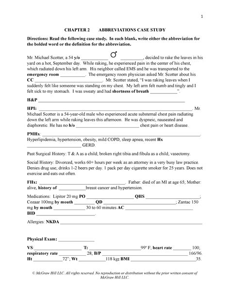Student Version Abbreviation Case Study - CHAPTER 2 ABBREVIATIONS CASE STUDY Directions: Read ...