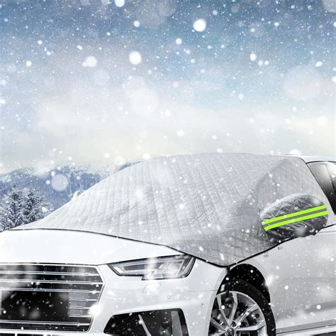 Car Windscreen Covers Frost for Winter, Snow UV Ice Protection Windscreen Covers with Hooks, 4 ...