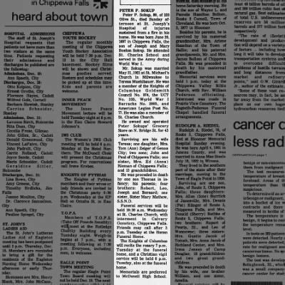 Obituary for PETER P. SOKUP (Aged 80) - Newspapers.com™