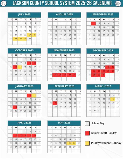Jackson County Schools Calendar 2025-2026 in PDF | Georgia - New School ...